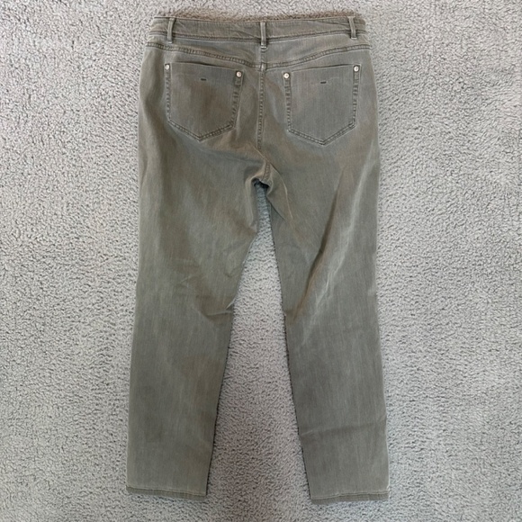 J. Jill Denim Authentic Fit Slim Ankle Womens Jeans Green Size 10 Stretch - Picture 2 of 5